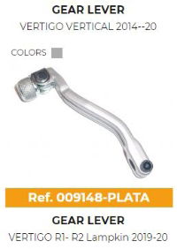 RQF VERTIGO R1R2 LAMPKIN GEAR LEVER SILVER 19-20