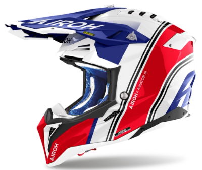 Airoh Aviator 3 Hima Red Gloss MX Helmet