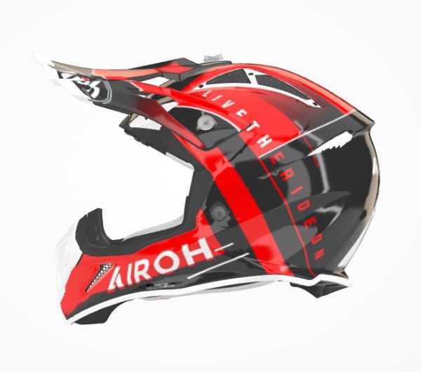 Airoh Aviator Ace Amaze Red Gloss MX Helmet