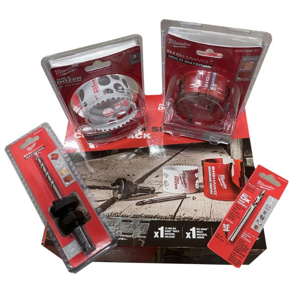 MILWAUKEE 76mm ELECTRICIAN HOLESAW & ARBOR COMBO SET