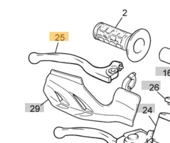 SHERCO FRONT BRAKE LEVER - END 250/510