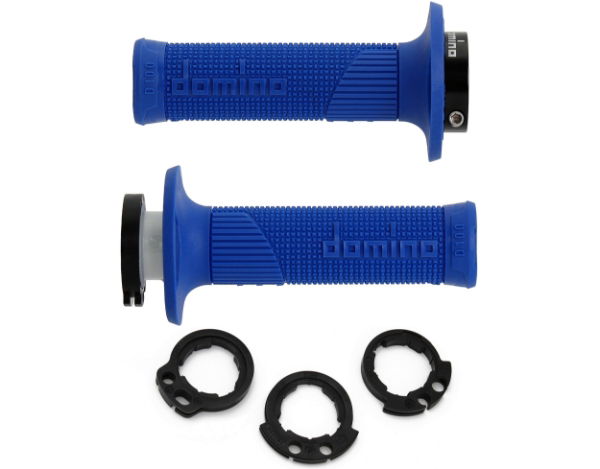 Domino D100 Blue D-Lock Grips W/Push-Pull Pulley