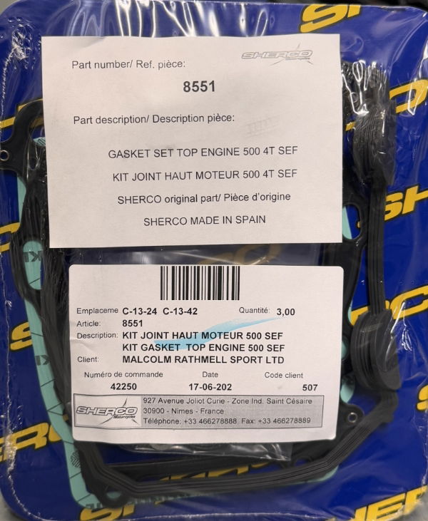 SHERCO GASKET KIT TOP ENGINE 500 SEF END 4T