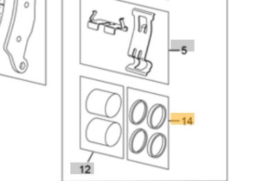 SHERCO END FRONT CALLIPER SEAL KIT - BREMBO