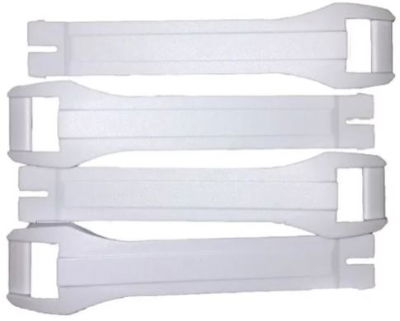 GAERNE SGJ WHITE BOOT STRAPS SHORT - Pack of 4