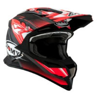 SUOMY ALPHA WAVES MATT RED/SILVER MX HELMET