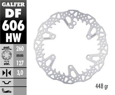 GALFER DF606HW 260x3mm SHARK FRONT WAVEY DISC