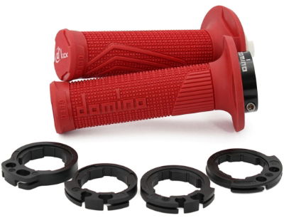 Domino D100 Red D-Lock Grips W/Push-Pull Pulley