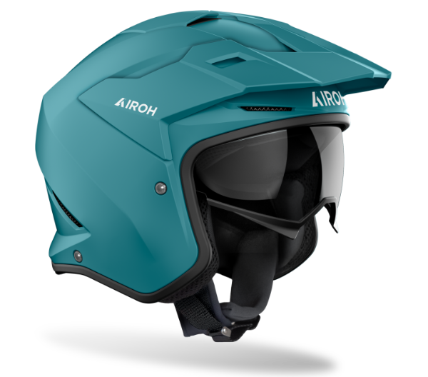 Airoh Kombakt Petrol Matt Green Trials Helmet