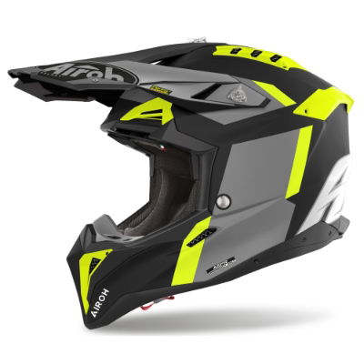 Airoh Aviator 3 Glory Yellow Matt MX helmet 22:06