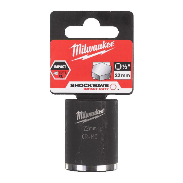 MILWAUKEE ShW 1/2" STD - 22mm SOCKET - BLACK