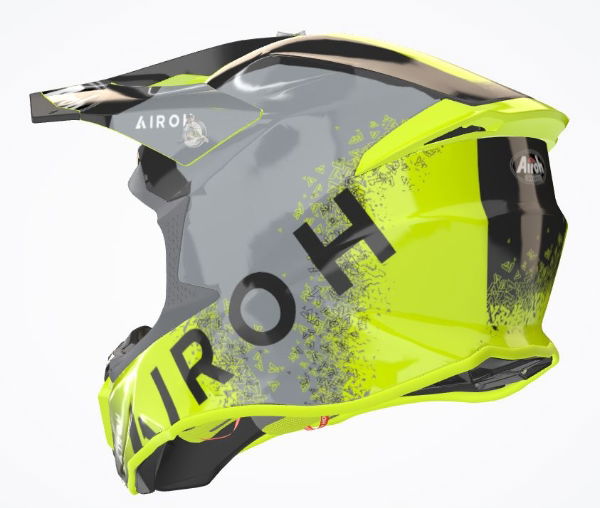 Airoh Twist 2.0 Bit Yellow Gloss MX Helmet