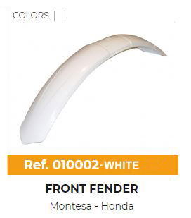 RQF FRONT MUDGUARD MONTESA HONDA TR 4T WHITE