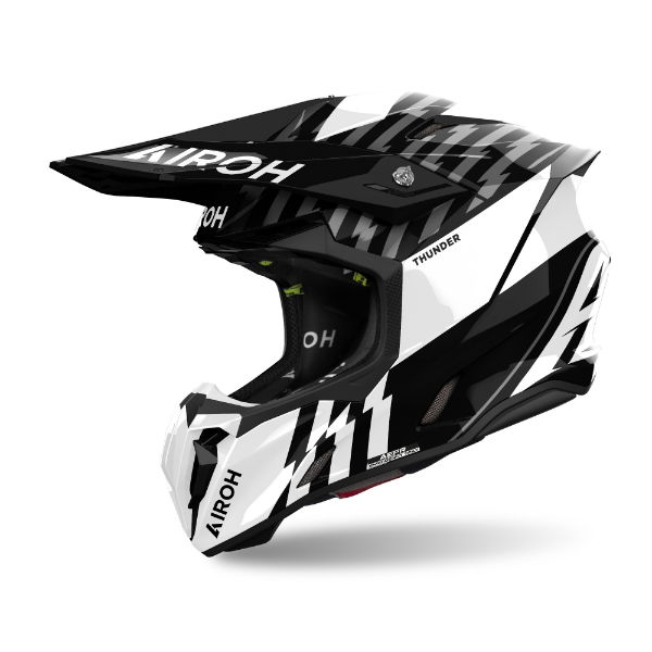 Airoh Twist 3 Thunder Black/White Gloss MX Helmet