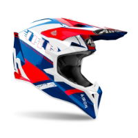 Airoh Wraaap Feel Blue/Red Gloss MX Helmet